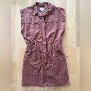 Pistola Sleeveless Utility Dress in Dusty Rose